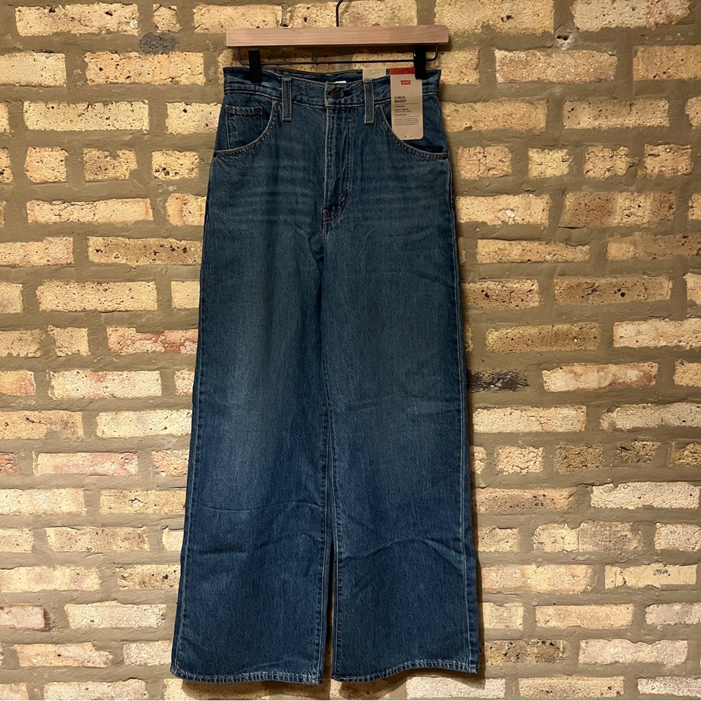 Levi's Classic Blue Cinch Baggy Jeans